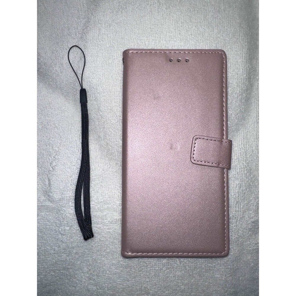 Asuwish Samsung Galaxy A21 Wallet Case Pink Magnetic Flip Cover Card Holder